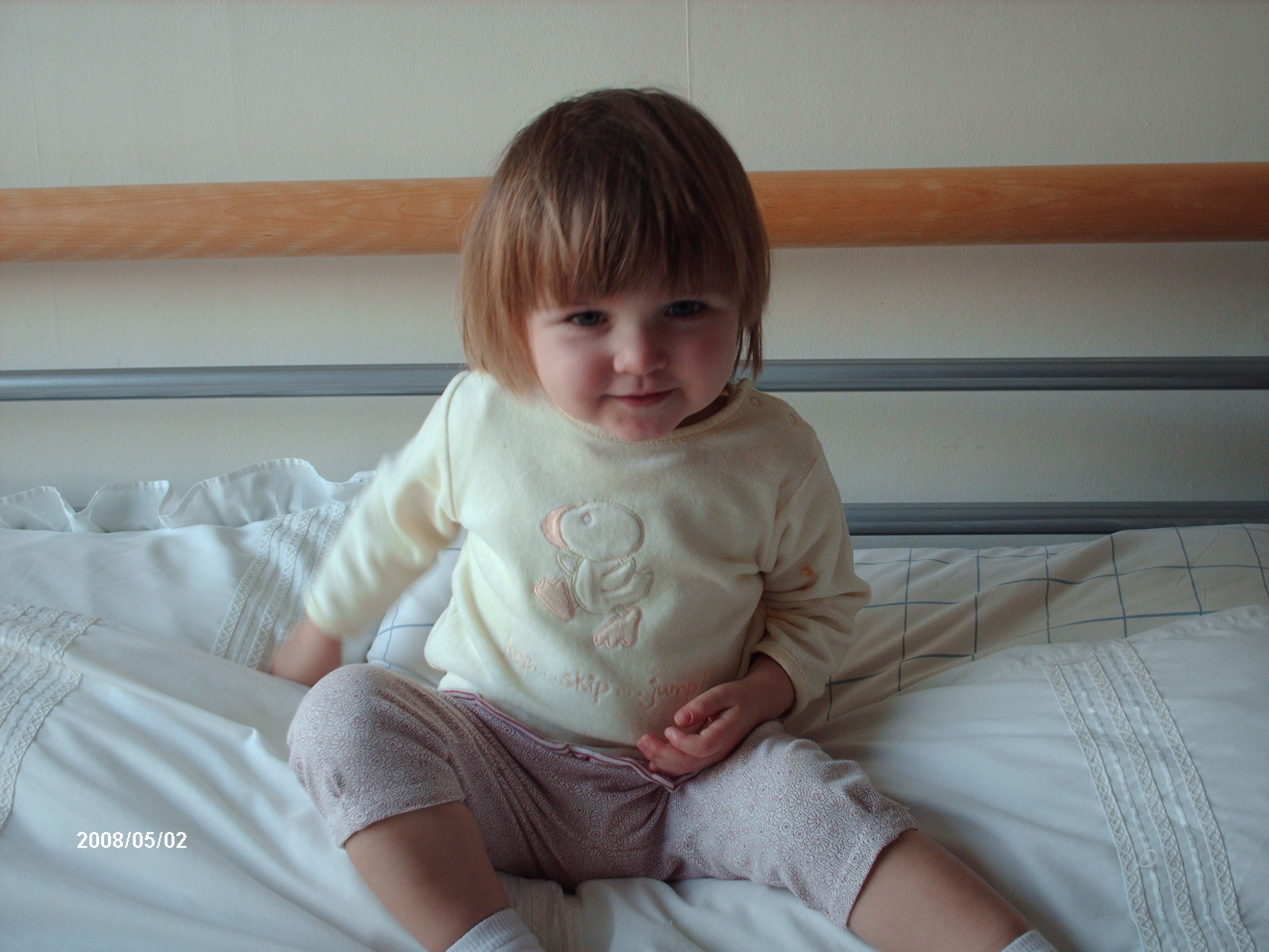 Annabel (20 months) in my bed - 12-2007.JPG
